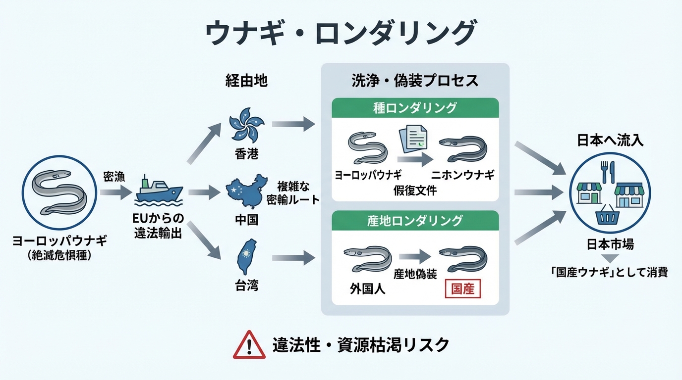 ウナギ・ロンダリングの図解