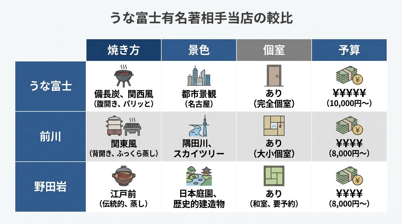 厳選3店舗の比較表